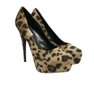 Steve Madden Jancey Leopard Print Heel Size 8